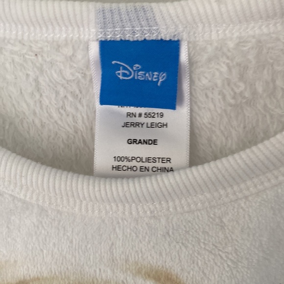 DISNEY ELSA FROZEN soft fuzzy fierce sweatshirt sweater top L princess resort - Picture 2 of 3